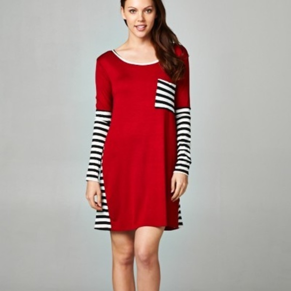 Reborn Tops - Stripe Red Tunic